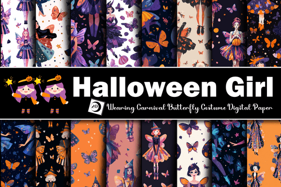 Download Halloween Girl Wearing Carnival Butterfl - Halloween Collection