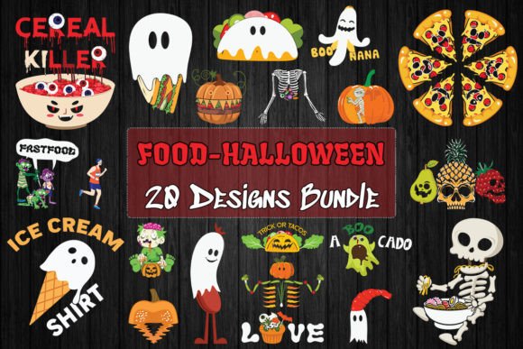 Download Food Halloween SVG Bundle 20 Designs - Halloween Collection