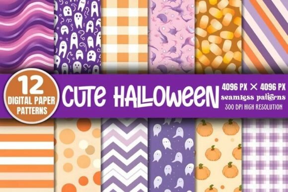 Download Cute Halloween Seamless Digital Paper Bu - Halloween Collection