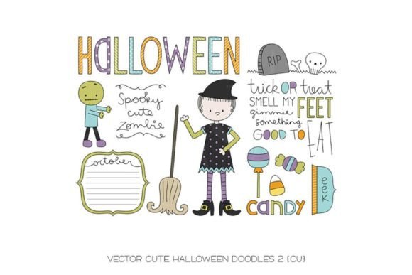 Download Cute Halloween Doodles 2 - Halloween Collection