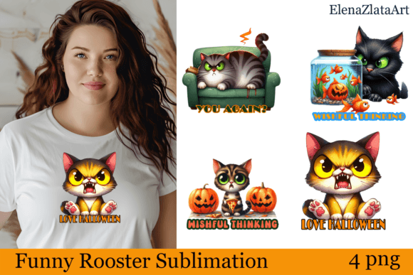 Download Sarcastic Cat Halloween Clipart Watercor - Halloween Collection