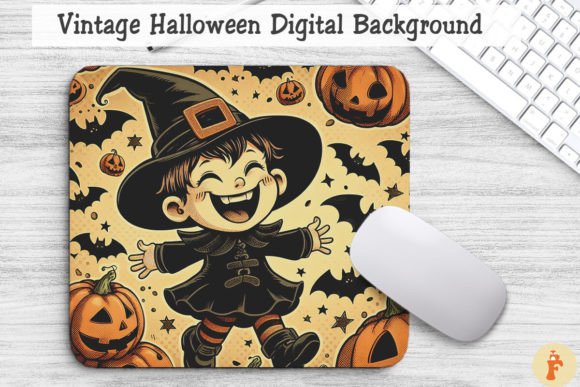Download Vintage Halloween Digital Background - Halloween Collection