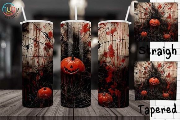 Download Halloween Pumpkin Scary Tumbler Design - Premium Resources
