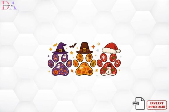 Download Seasonal Paw Prints Halloween Xmas PNG - Halloween Collection