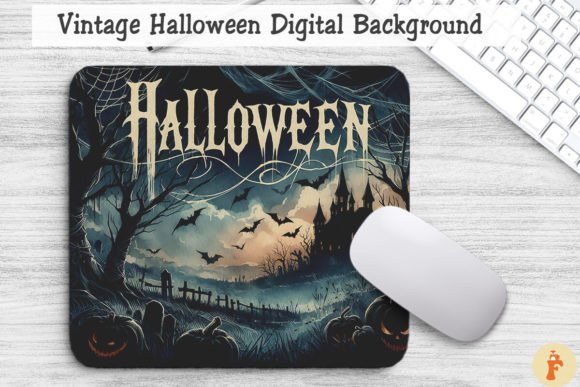 Download Vintage Halloween Digital Background - Halloween Collection