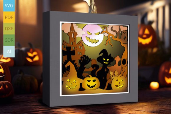 Download Halloween Shadow Box Pumpkin SVG Cricut - Halloween Collection