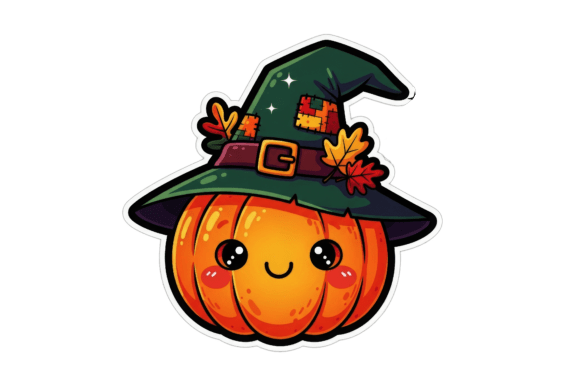 Download Halloween Pumpkin Kids Sticker Design - Halloween Collection