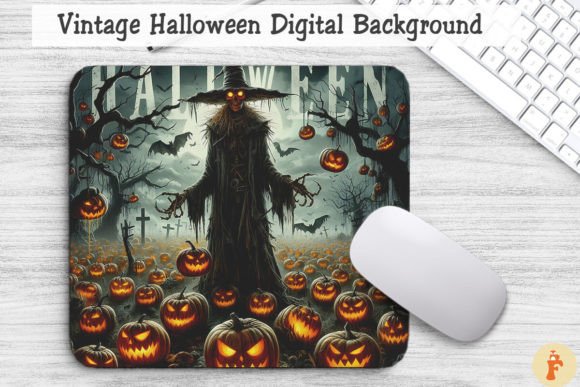Download Vintage Halloween Digital Background - Halloween Collection