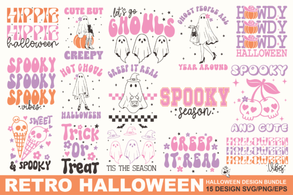 Download Retro Halloween Design Svg Png Bundle - Halloween Collection