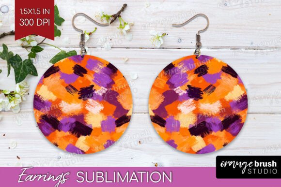Download Halloween Round Earrings PNG Sublimation - Halloween Collection