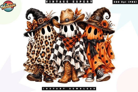Download Western Ghost Friends Halloween PNG - Premium Resources