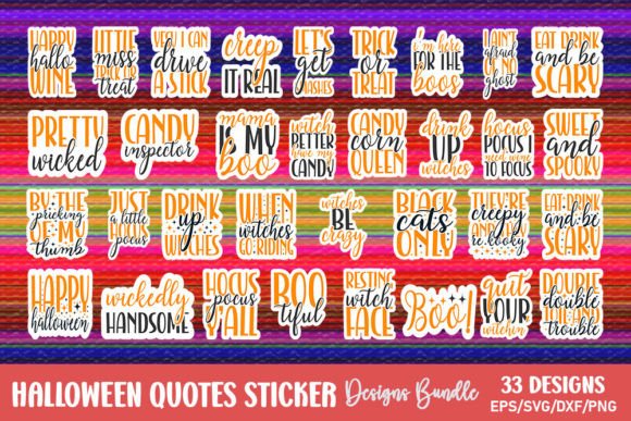 Download Halloween Quotes Sticker Bundle - Halloween Collection
