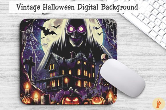 Download Vintage Halloween Digital Background - Halloween Collection