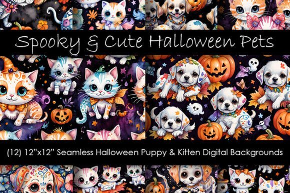 Download Cute &amp; Spooky Halloween Pet Backgrounds - Halloween Collection