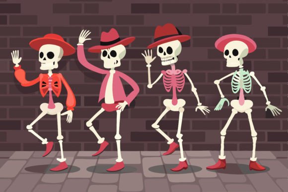Download Dancing Skeletons Halloween Themed Art - Halloween Collection