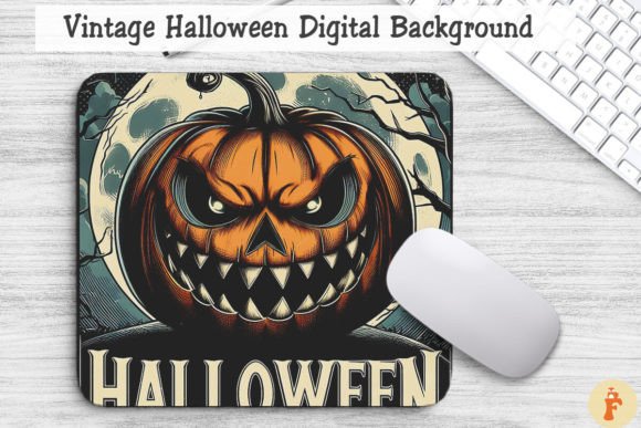 Download Vintage Halloween Digital Background - Halloween Collection