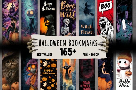 Download 165+ Halloween Printable Bookmarks PNG - Halloween Collection
