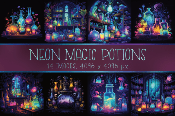 Download Neon Magic Potion Halloween Images - Halloween Collection