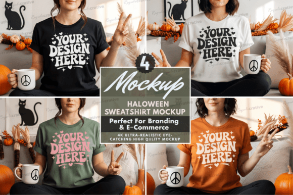 Download Halloween Sweatshirt Mockup, Autumn - Halloween Collection