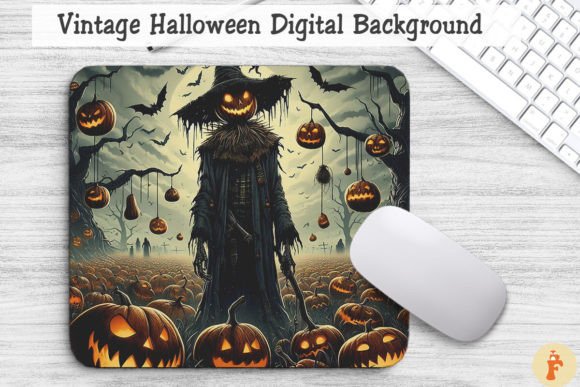 Download Vintage Halloween Digital Background - Halloween Collection