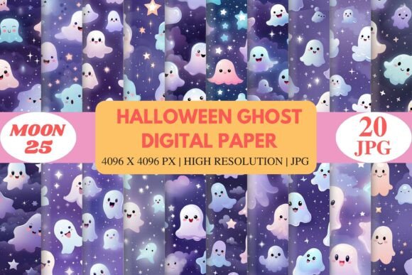 Download Halloween Ghost Digital Paper - Halloween Collection