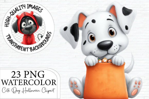 Download Watercolor Dog Halloween Clipart Bundle - Halloween Collection