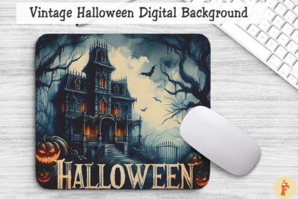 Download Vintage Halloween Digital Background - Halloween Collection