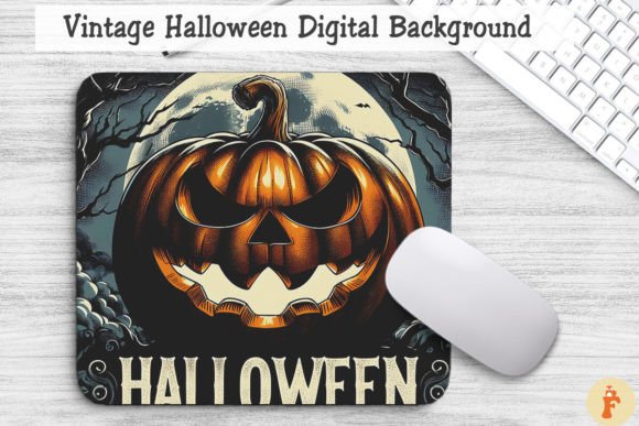 Download Vintage Halloween Digital Background - Halloween Collection