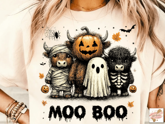 Download Spooky Halloween Highland Cow Png - Halloween Collection