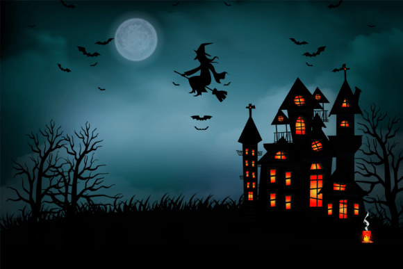 Download Halloween Scenes with the Silhouette Art - Halloween Collection
