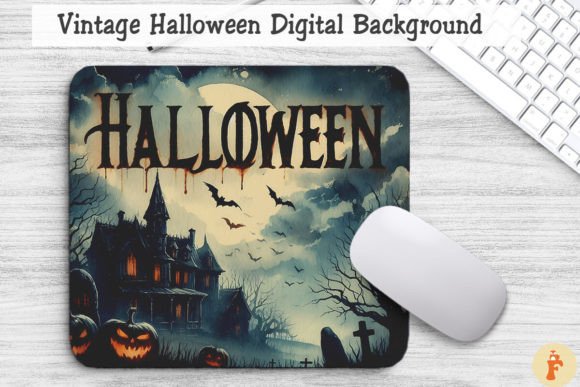 Download Vintage Halloween Digital Background - Halloween Collection