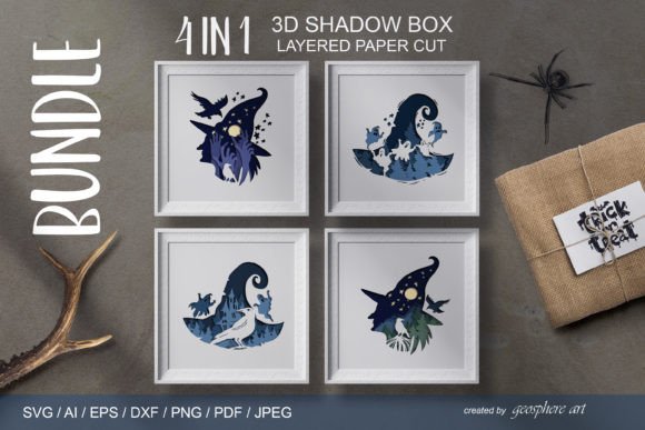 Download Halloween SVG BUNDLE 3D Layered Papercut - Halloween Collection