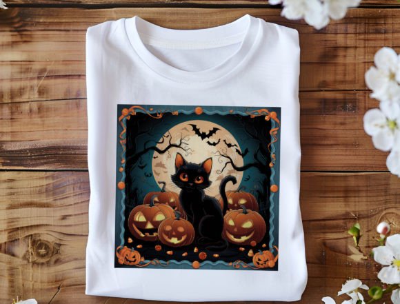 Download Halloween Black Cat with Pumpkins Png - Halloween Collection