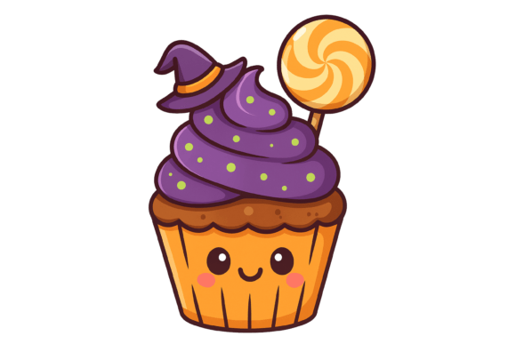 Download Spooky Cupcake Kawaii Halloween Dessert - Halloween Collection