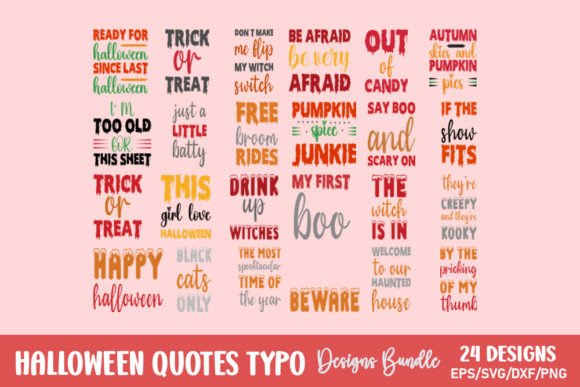 Download Halloween Quotes Typo Bundle - Halloween Collection