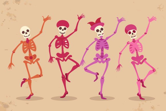 Download Dancing Skeletons Halloween Themed Art - Halloween Collection