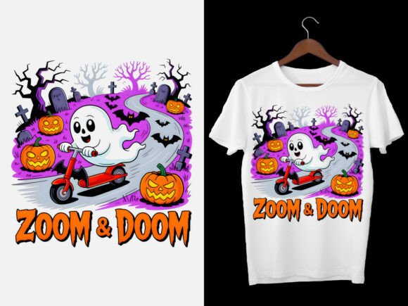Download Cute Ghost Riding Motorcycle Halloween - Halloween Collection