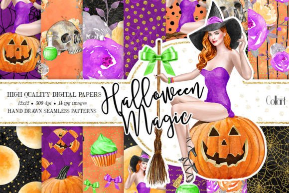Download Halloween Background, Seamless Patterns - Halloween Collection