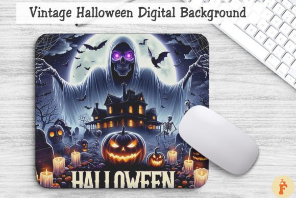Download Vintage Halloween Digital Background - Halloween Collection