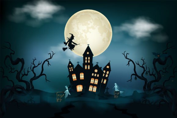 Download Halloween Scenes with the Silhouette Art - Halloween Collection