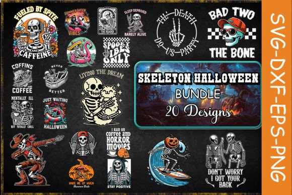 Download Skeleton Halloween SVG Bundle - Halloween Collection