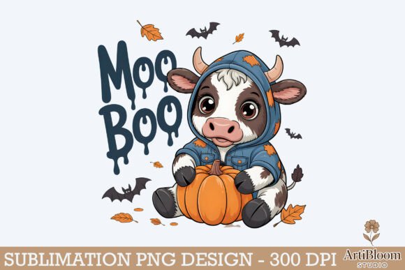 Download Moo Boo Baby Cow Spirit Halloween Png - Halloween Collection
