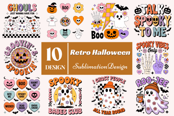 Download Retro Halloween Sublimation PNG Bundle - Halloween Collection