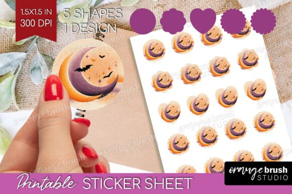 Download Retro Halloween Printable Sticker Sheet - Halloween Collection