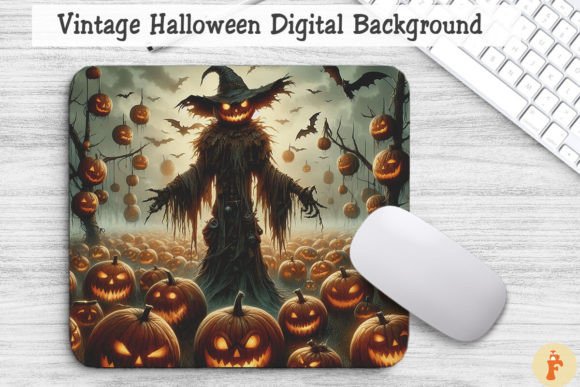 Download Vintage Halloween Digital Background - Halloween Collection