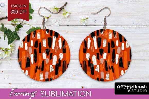 Download Halloween Round Earrings PNG Sublimation - Halloween Collection