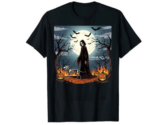 Download Grim Reaper Dog Halloween T-Shirt - Halloween Collection