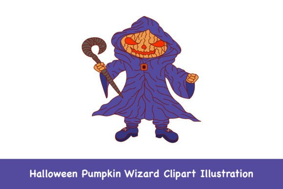 Download Halloween Pumpkin Wizard Clipart - Halloween Collection