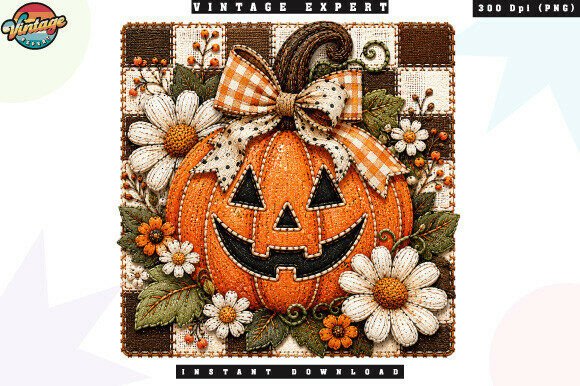 Download Floral Halloween Pumpkin Autumn PNG - Halloween Collection