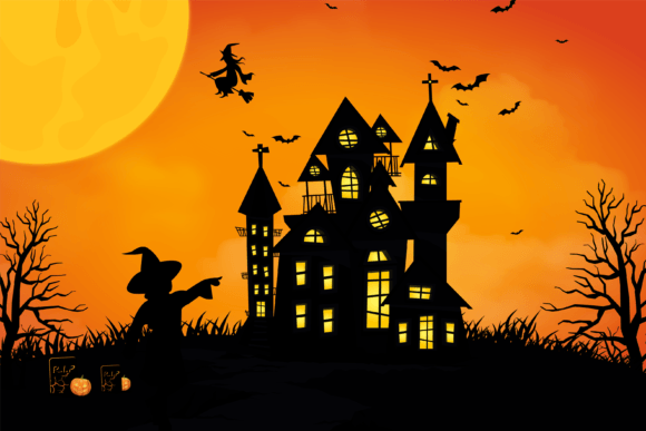 Download Halloween Scenes with the Silhouette Art - Halloween Collection